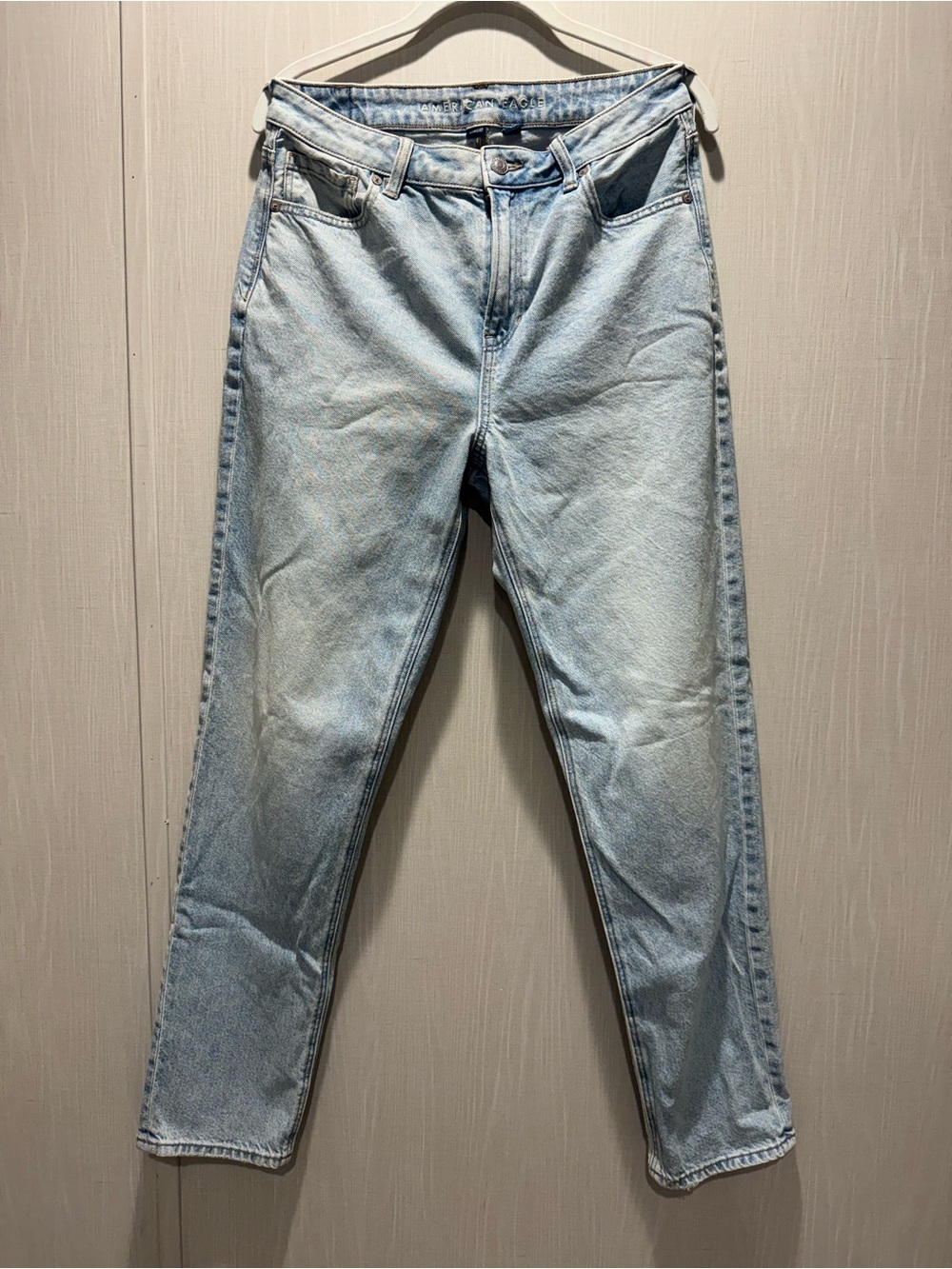 American Eagle Outfitters Light Blue Straight-Leg Jeans